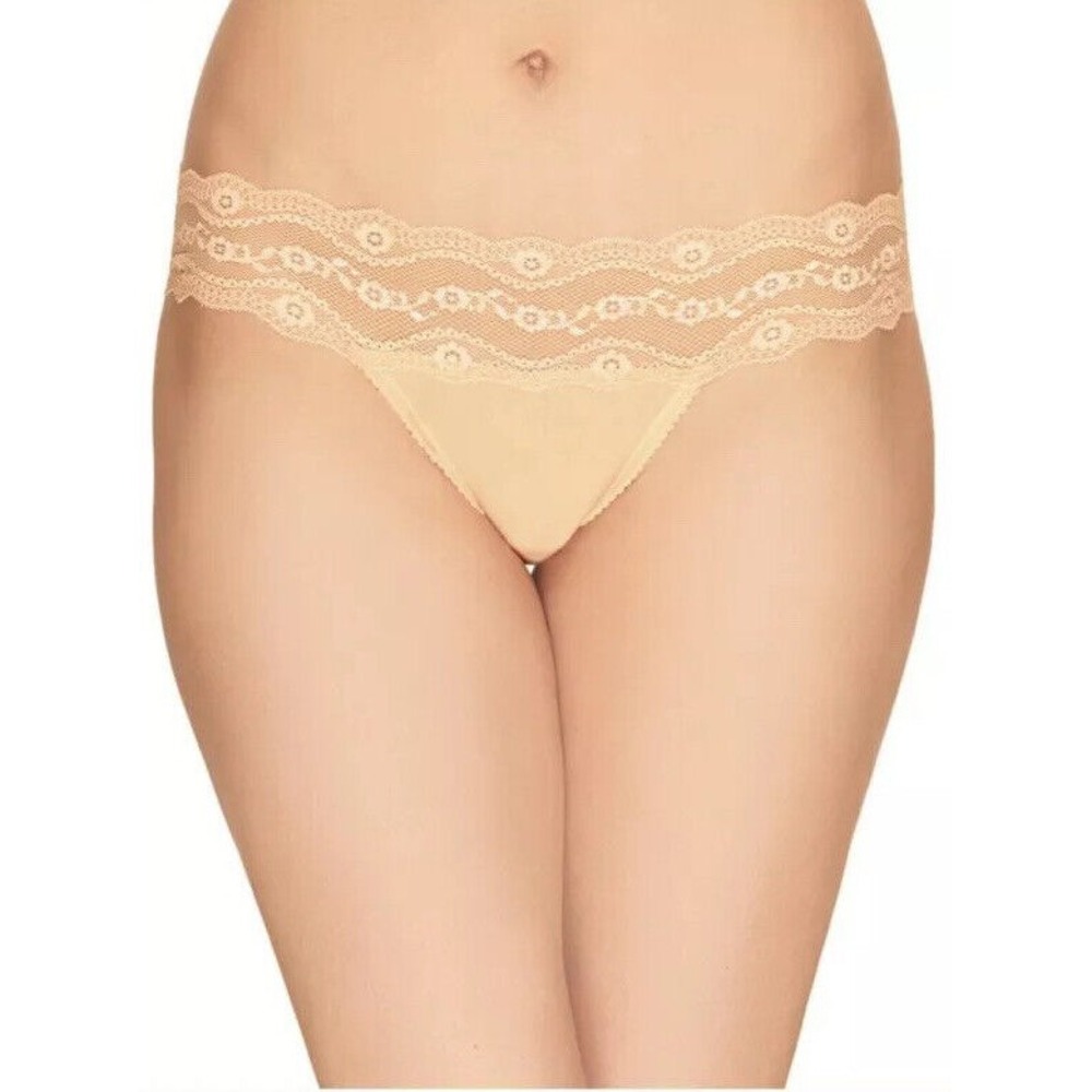 b. tempt'd By Wacoal 933182 - Apricot Ice - Lace Waist Thong Panty Sz S